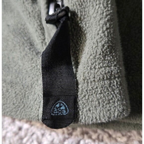 Nike ACG Thermal Layer 2 Fleece Full Zip Jacket Olive Green Youth Size 4-6 Small - Picture 6 of 6